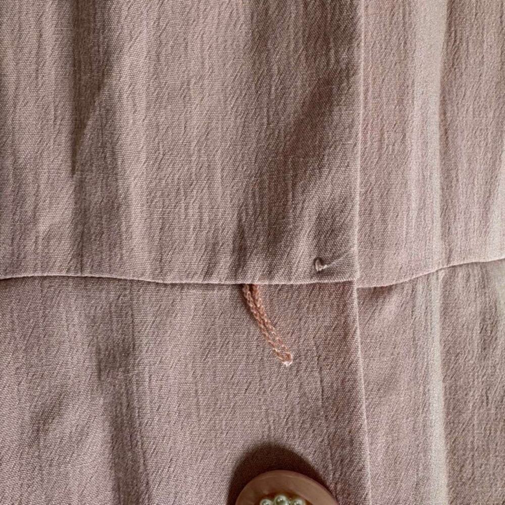 Positive Attitude Womens 90s Pink Button Up Shirt Style Blouson Midi Dress sz 14 - Picture 6 of 15